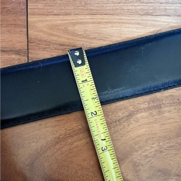 Worthington Vintage Wide Black Leather Belt Retro Statement - Picture 9 of 10